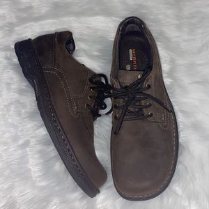 Merrell World Rambler Dark Earth Leather Shoes-10M